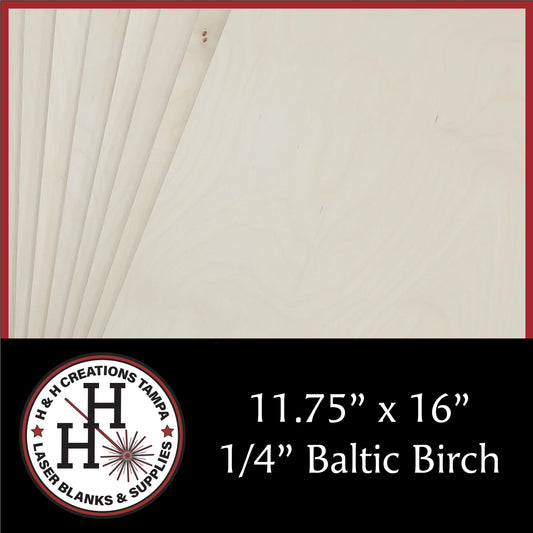 1/4" - B/BB - Premium Baltic Birch Plywood 11.75" x 16"