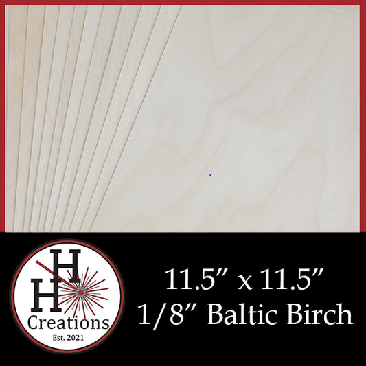 1/8" - B/BB - Premium Baltic Birch Plywood 11.5" x 11.5"