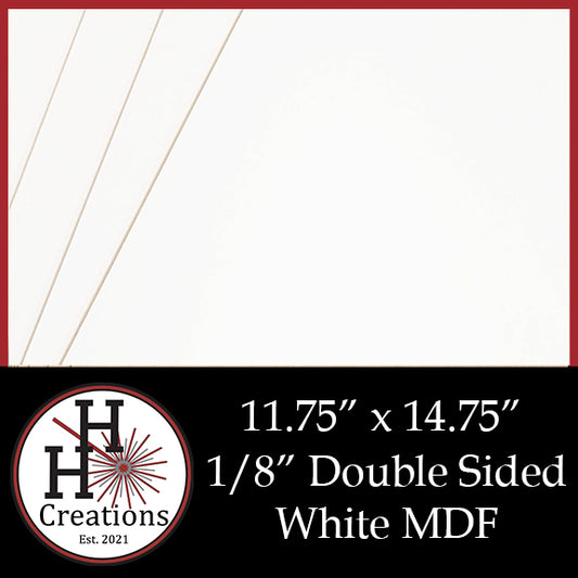 1/8" Premium Double-Sided White MDF Draft Board 11.75" x 14.75"