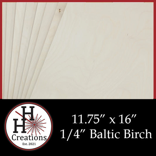 1/4" - B/BB - Premium Baltic Birch Plywood 11.75" x 16"