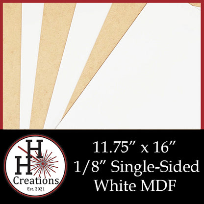 1/8" Premium White Single-Sided MDF Draft Board 11.75" x 16"