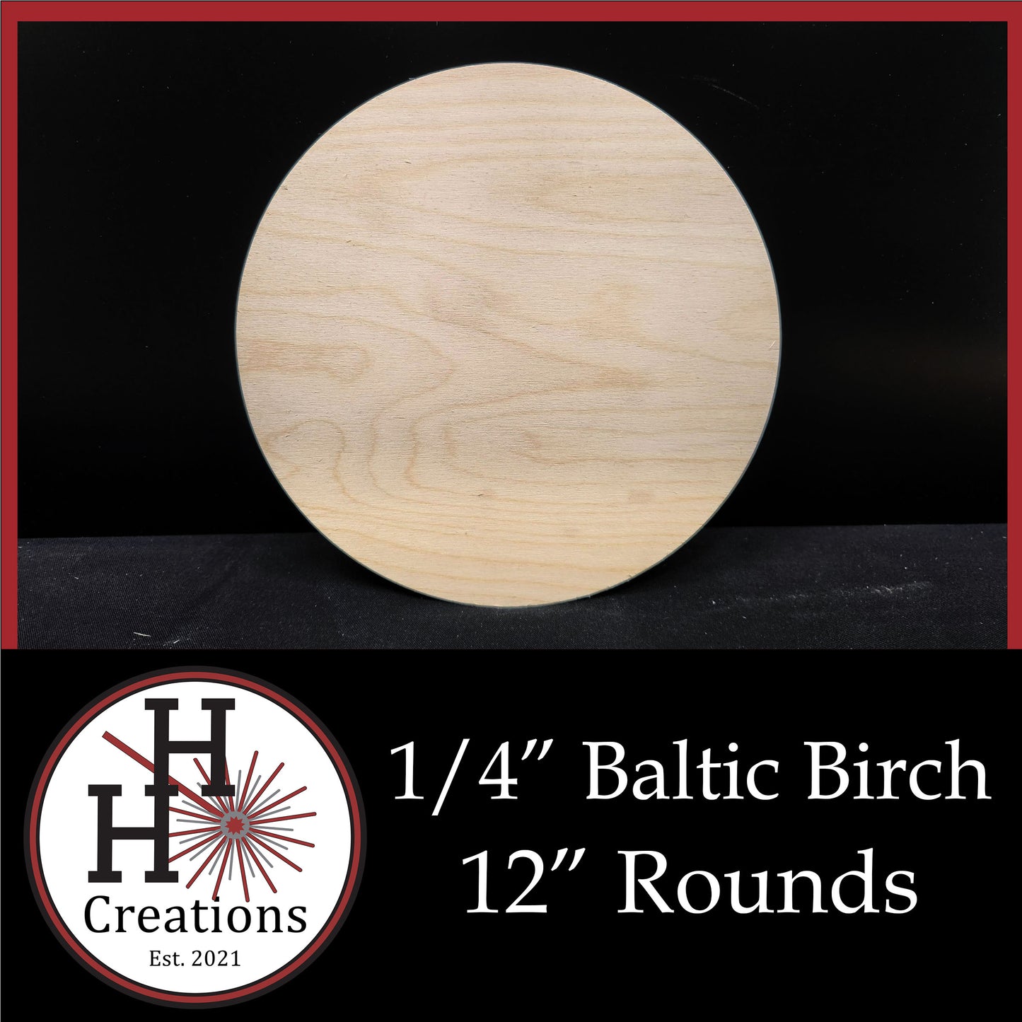 12" - Premium 1/4” Baltic Birch Rounds/Circle Blanks