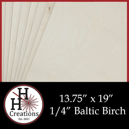 1/4" - B/BB - Premium Baltic Birch Plywood 13.75" x 19"