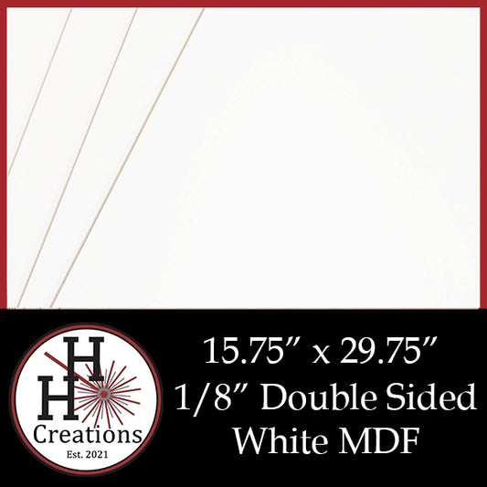 1/8" Premium Double-Sided White MDF Draft Board 15.75" x 29.75"