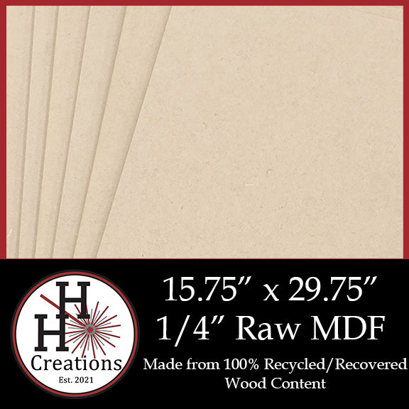 1/4" Raw Premium MDF Draft Board - Without Slick Finish - 15.75" x 29.75"