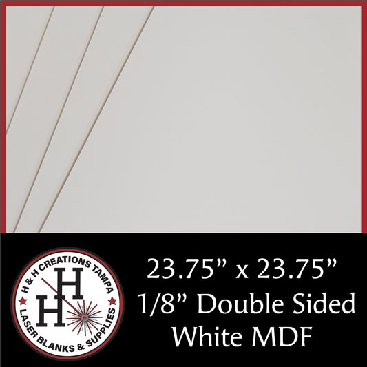 LOCAL PICK UP ONLY - 1/8" Premium Double-Sided White MDF/HDF Draft Board 23.75" x 23.75"