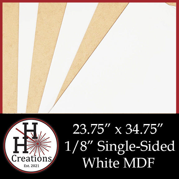 1/8" Premium White Single-Sided MDF Draft Board 23.75" x 34.75"