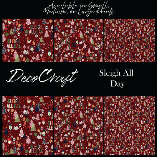 DecoCraft Christmas - Hodge-Podge - Sleigh All Day - Dark Red