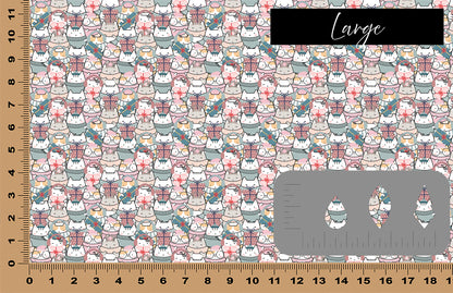 DecoCraft Christmas - Christmas Cats- Kawaii Squishy Christmas Cats - Scattered