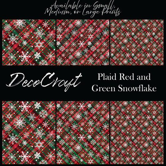 DecoCraft Christmas - Plaid - Snowflake Plaid Red and Green