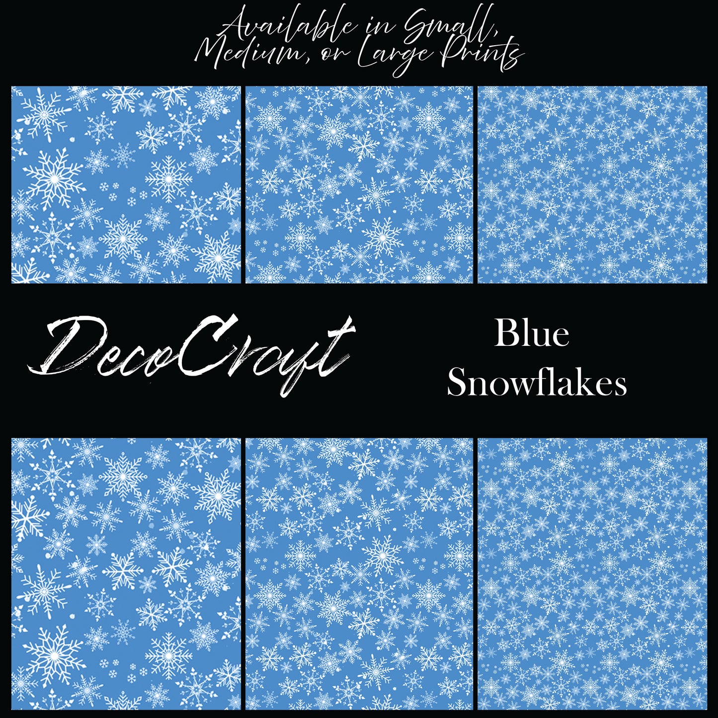 DecoCraft Christmas - Blue Snowflakes Scattered