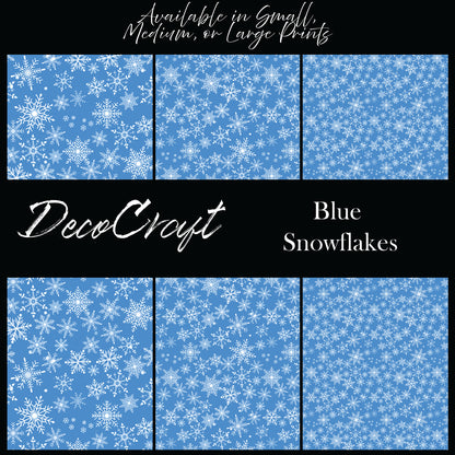 DecoCraft Christmas - Blue Snowflakes Scattered