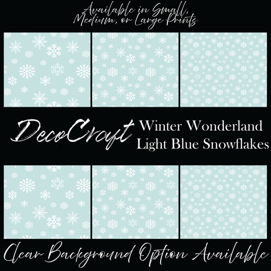 DecoCraft Christmas - Winter Wonderland - Light Blue Snowflakes