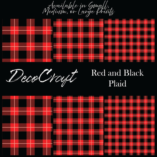 DecoCraft Christmas - Plaid - Christmas Plaid Red and Black