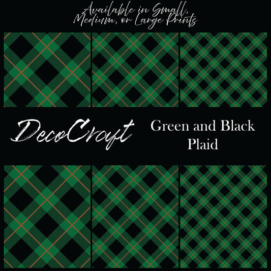 DecoCraft Christmas - Plaid - Christmas Plaid Green and Black