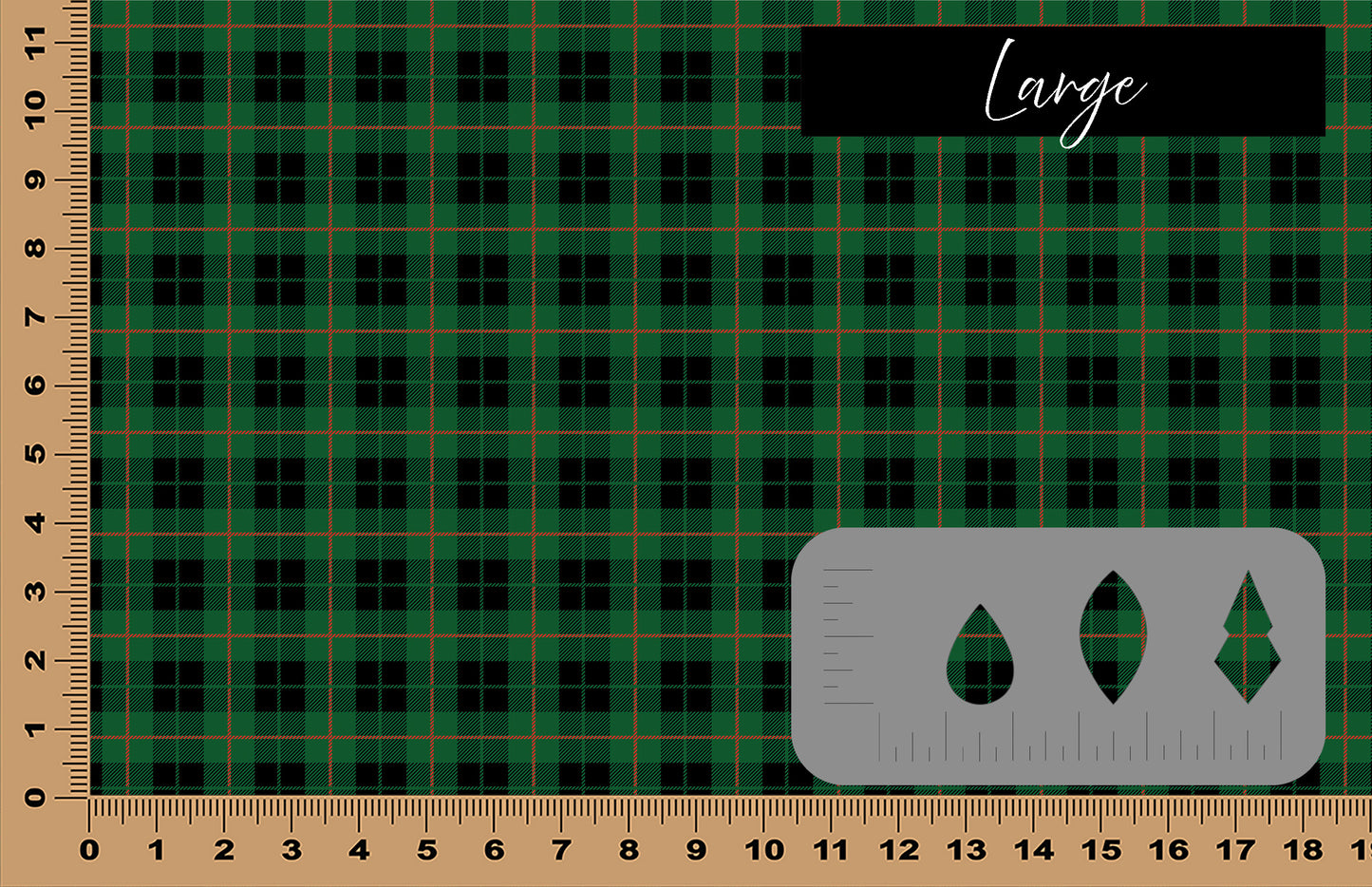 DecoCraft Christmas - Plaid - Christmas Plaid Black and Green Square