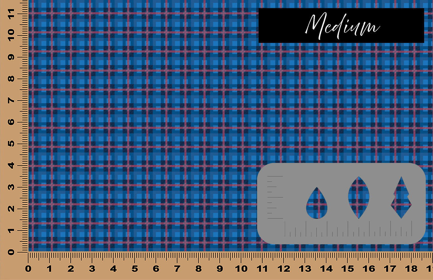 DecoCraft Christmas - Plaid - Christmas Plaid Blue and Red Square