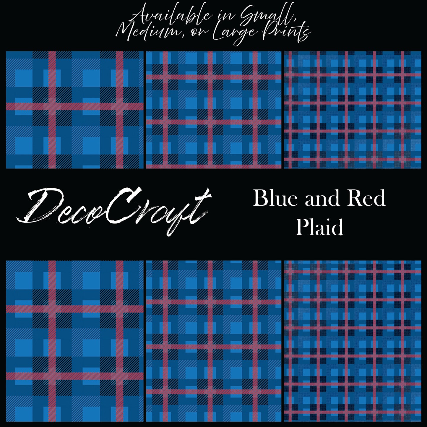 DecoCraft Christmas - Plaid - Christmas Plaid Blue and Red Square