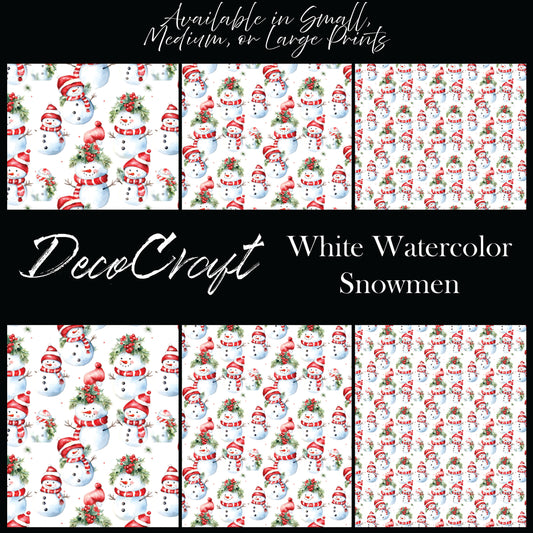 DecoCraft Christmas - Snowman - White Watercolor Snowman