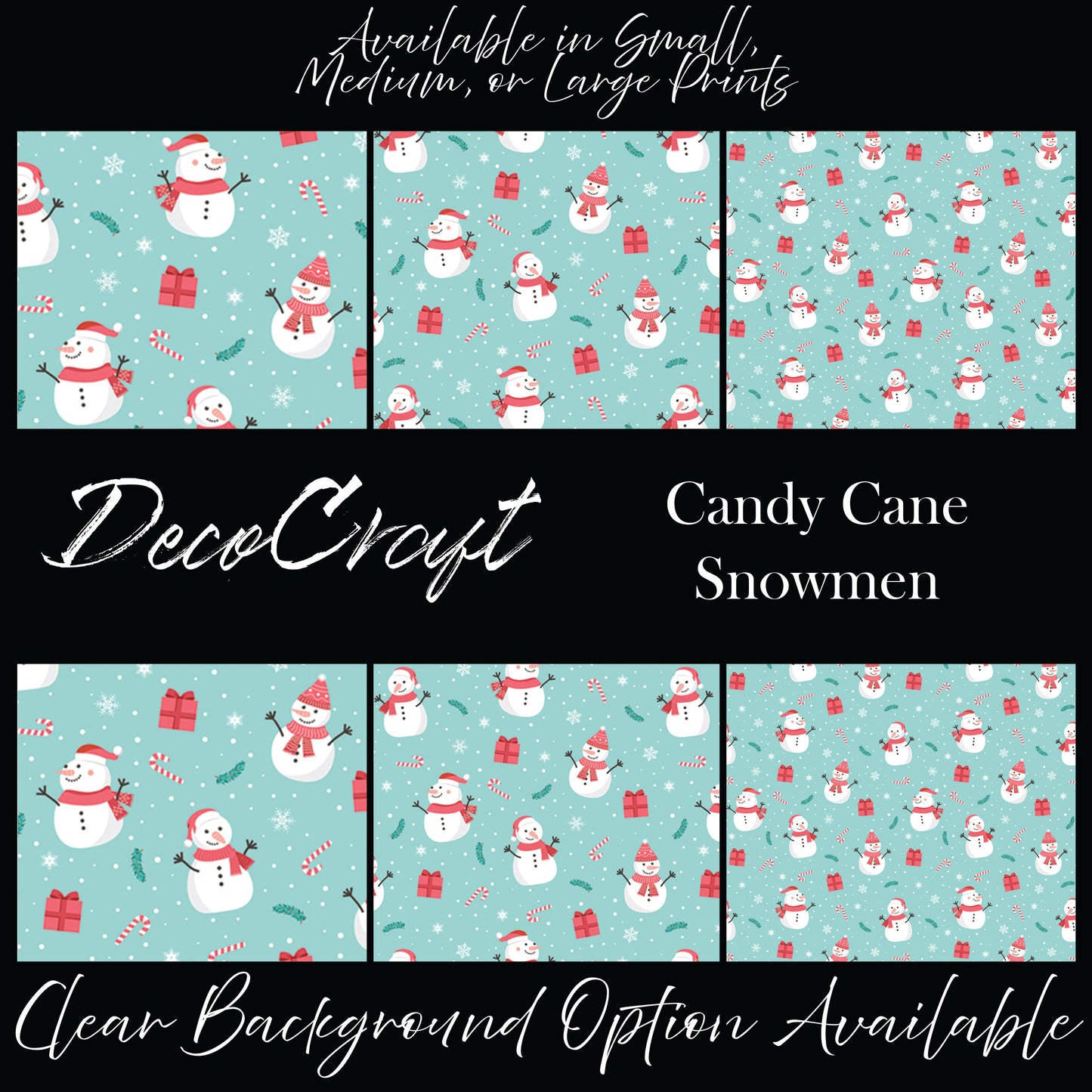 DecoCraft Christmas - Snowman - Candy Cane Snowman