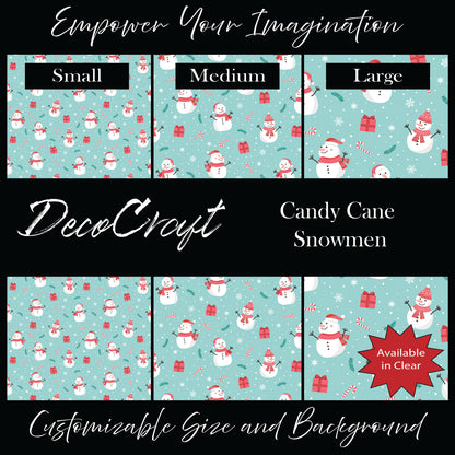 DecoCraft Christmas - Snowmen - Candy Cane Snowmen