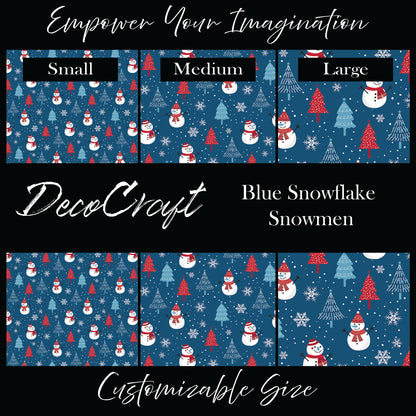 DecoCraft Christmas - Snowmen - Blue Snowflake Snowmen