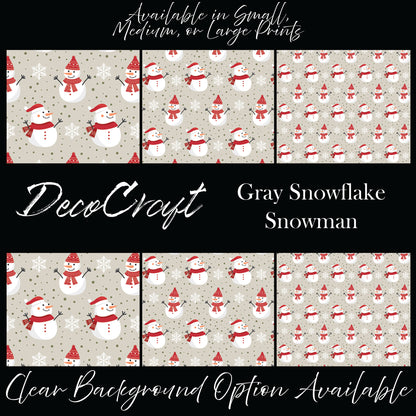 DecoCraft Christmas - Snowman - Snowflake Snowman Gray