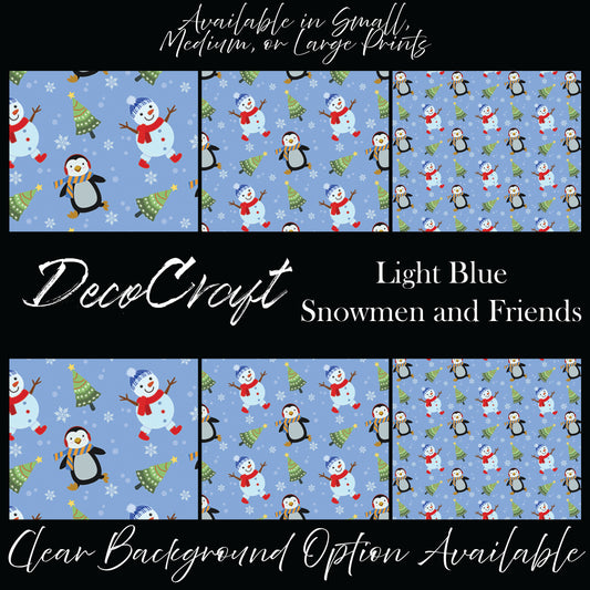 DecoCraft Christmas - Snowman - Snowman and Friends Light Blue