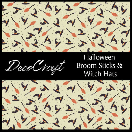 DecoCraft - Halloween - Broom Sticks & Witch Hats