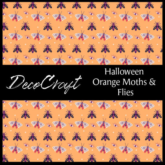 DecoCraft - Halloween - Orange Moths & Flies