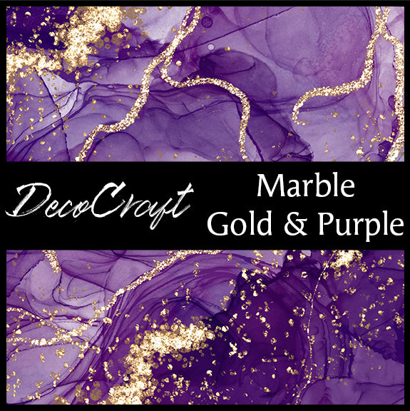 DecoCraft - Marble - Gold & Purple