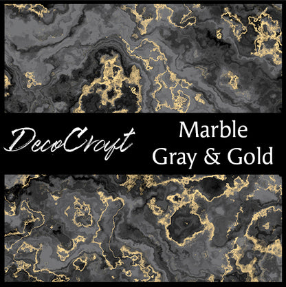 DecoCraft - Marble -Gray & Gold