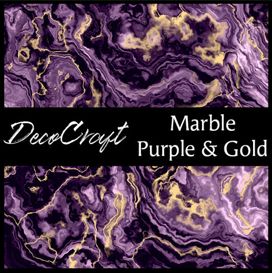 DecoCraft - Marble - Purple & Gold