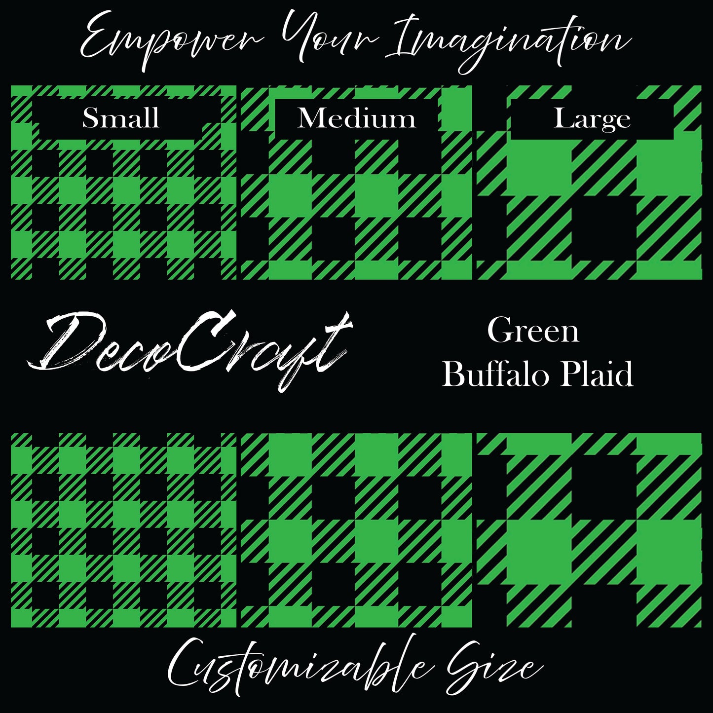 DecoCraft Christmas - Plaid - Green Buffalo Plaid