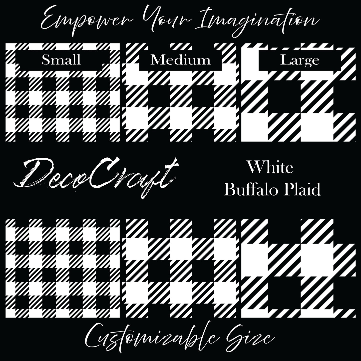 DecoCraft Christmas - Plaid - White Buffalo Plaid