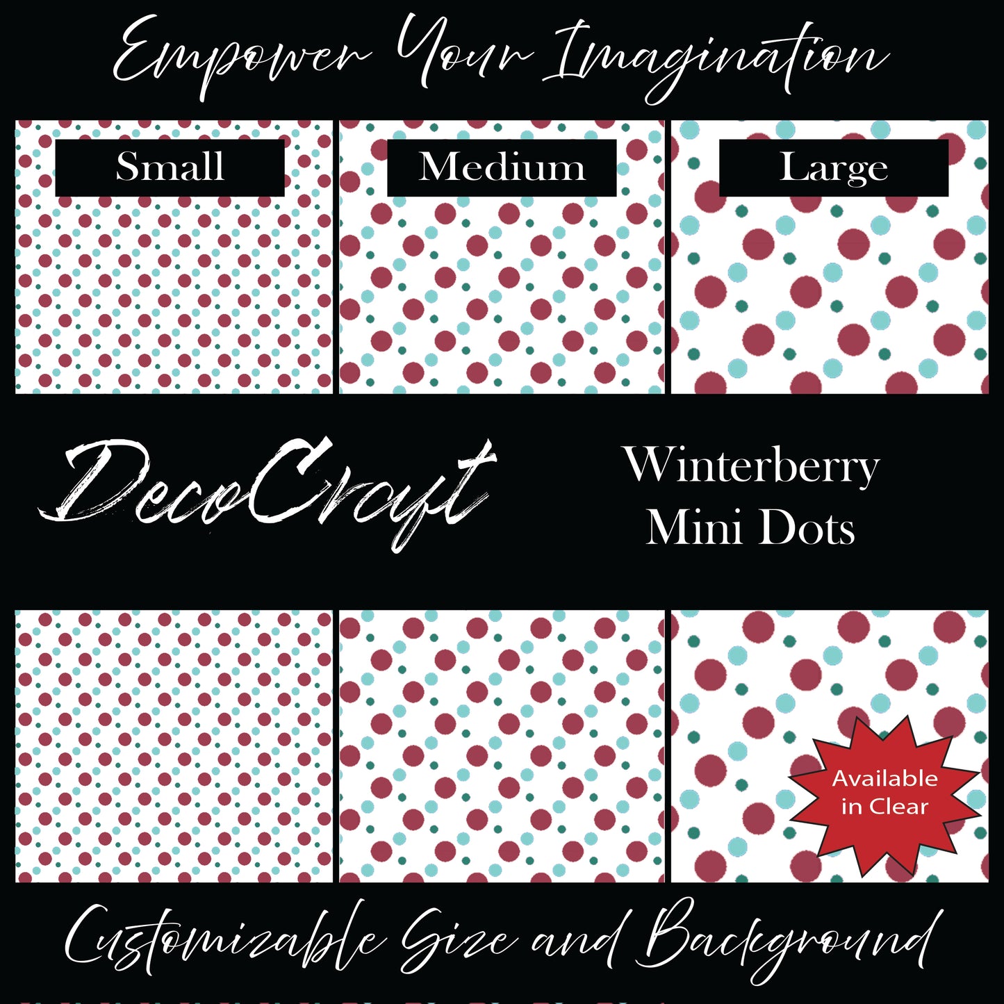 DecoCraft Christmas - Winterberry - Mini Dots