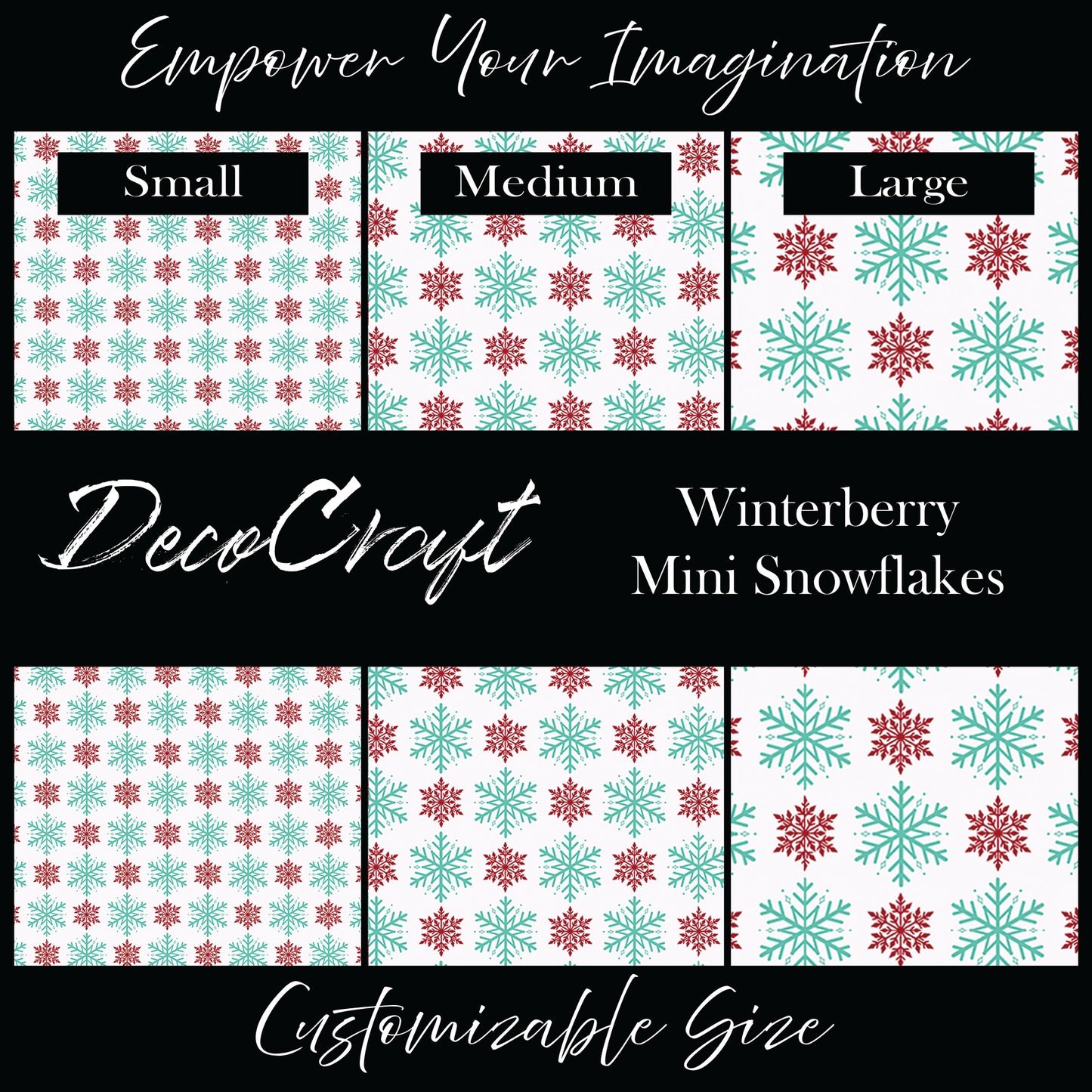 DecoCraft Christmas - Winterberry - Mini Snowflakes