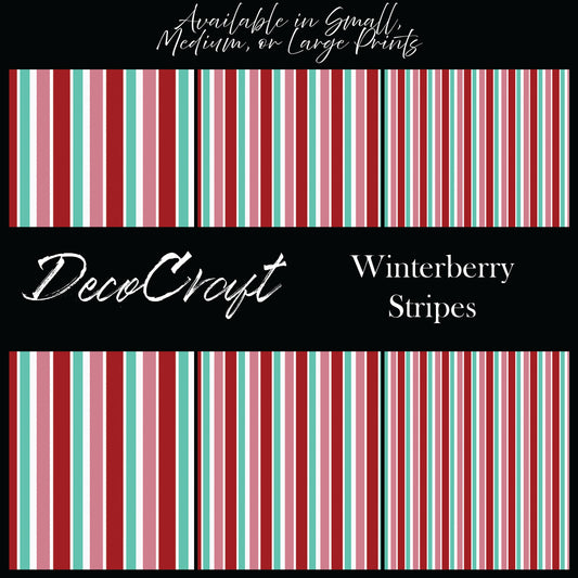 DecoCraft Christmas - Winterberry - Stripes