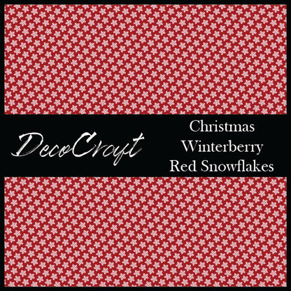 DecoCraft Christmas Winterberry - Red Mini Snowflakes