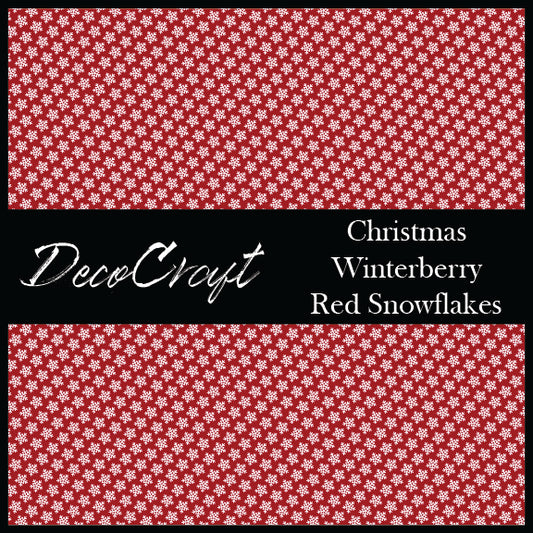 DecoCraft Christmas Winterberry - Red Mini Snowflakes