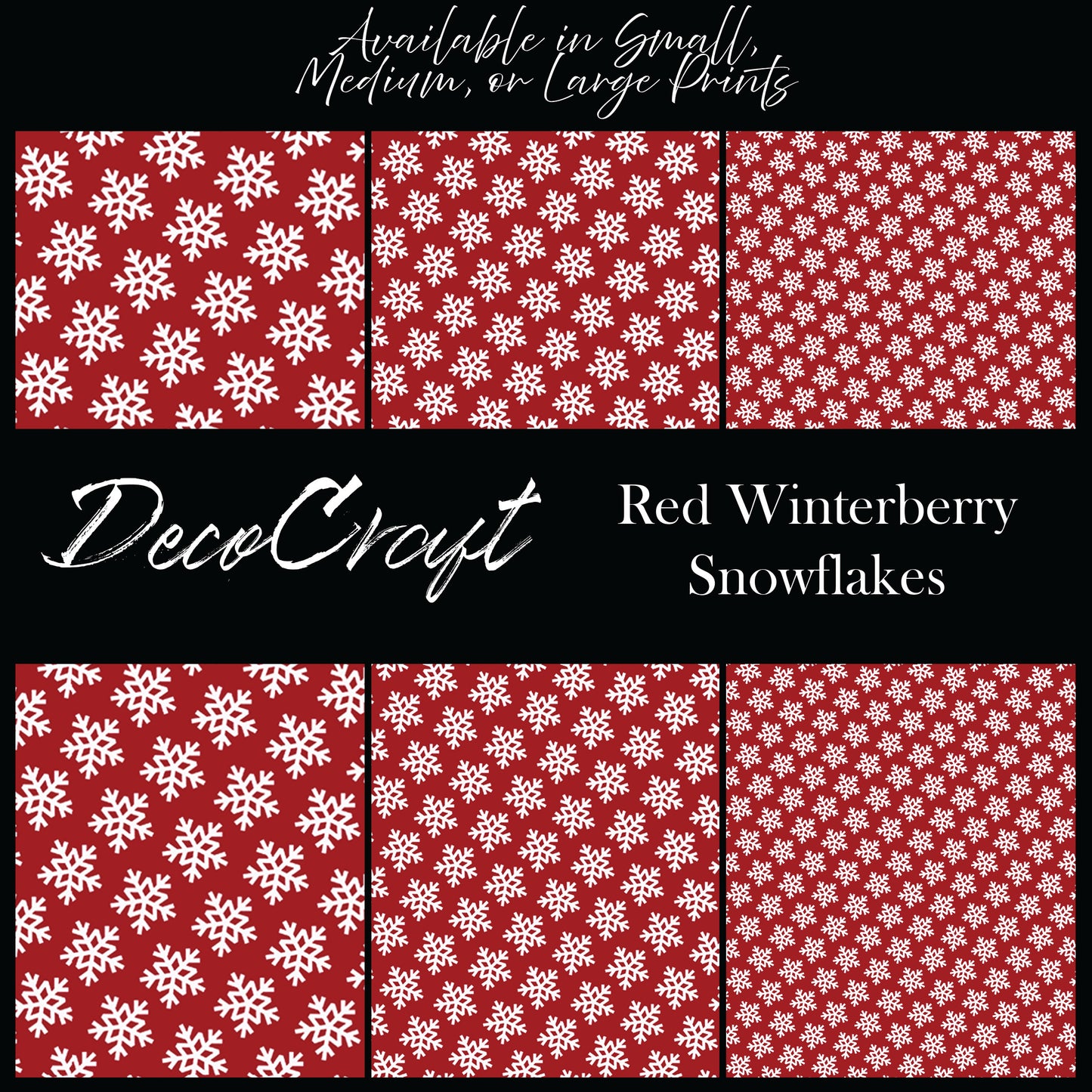 DecoCraft Christmas Winterberry - Red Mini Snowflakes