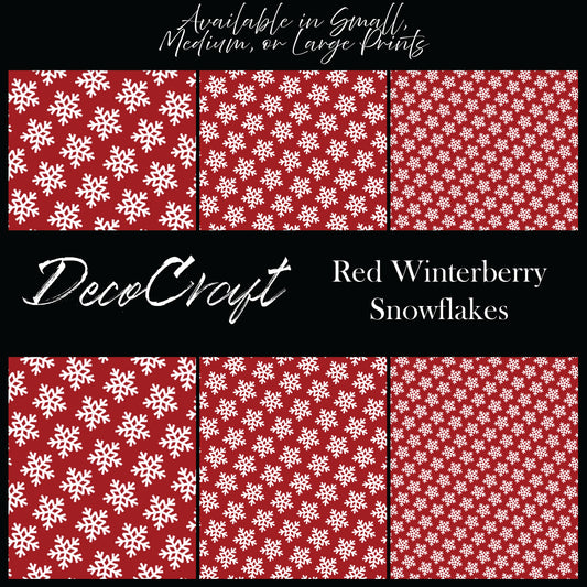 DecoCraft Christmas Winterberry - Red Mini Snowflakes