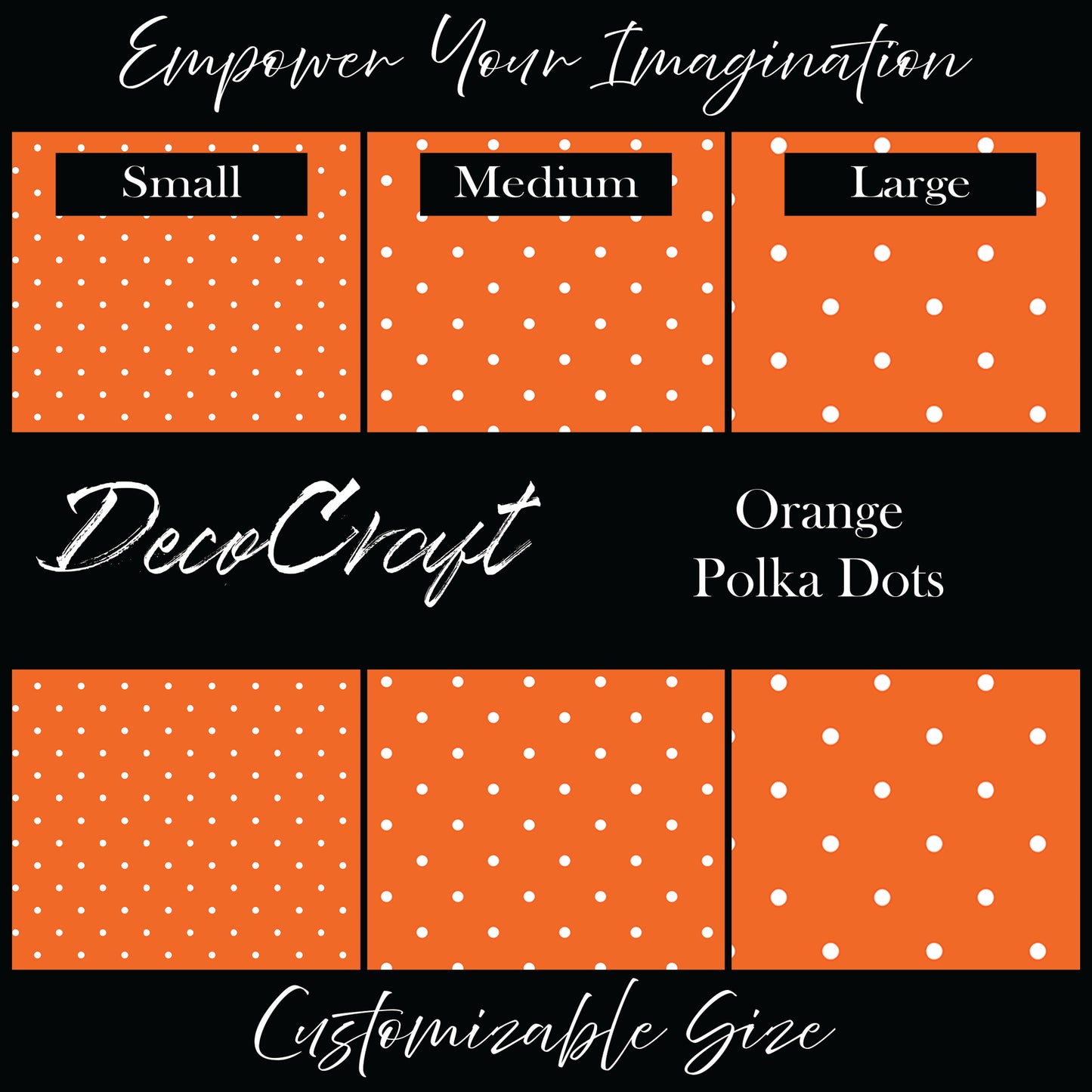 DecoCraft - Polka Dots - Orange