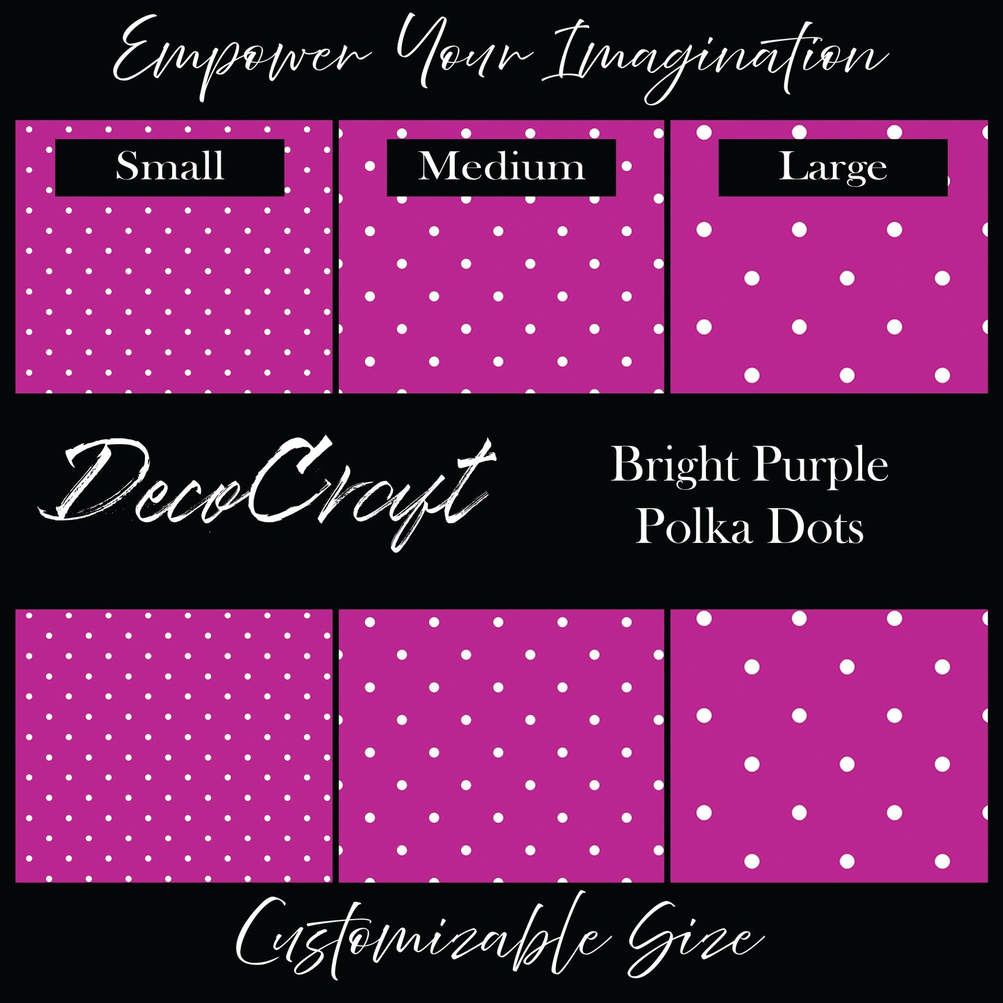 DecoCraft - Polka Dots - Bright Purple