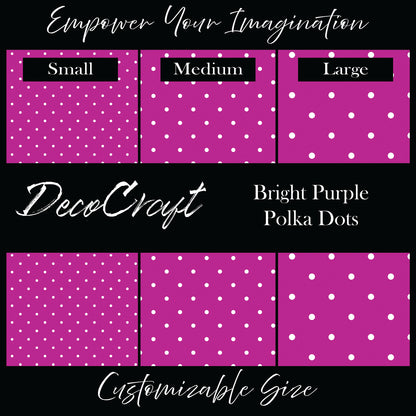 DecoCraft - Polka Dots - Bright Purple