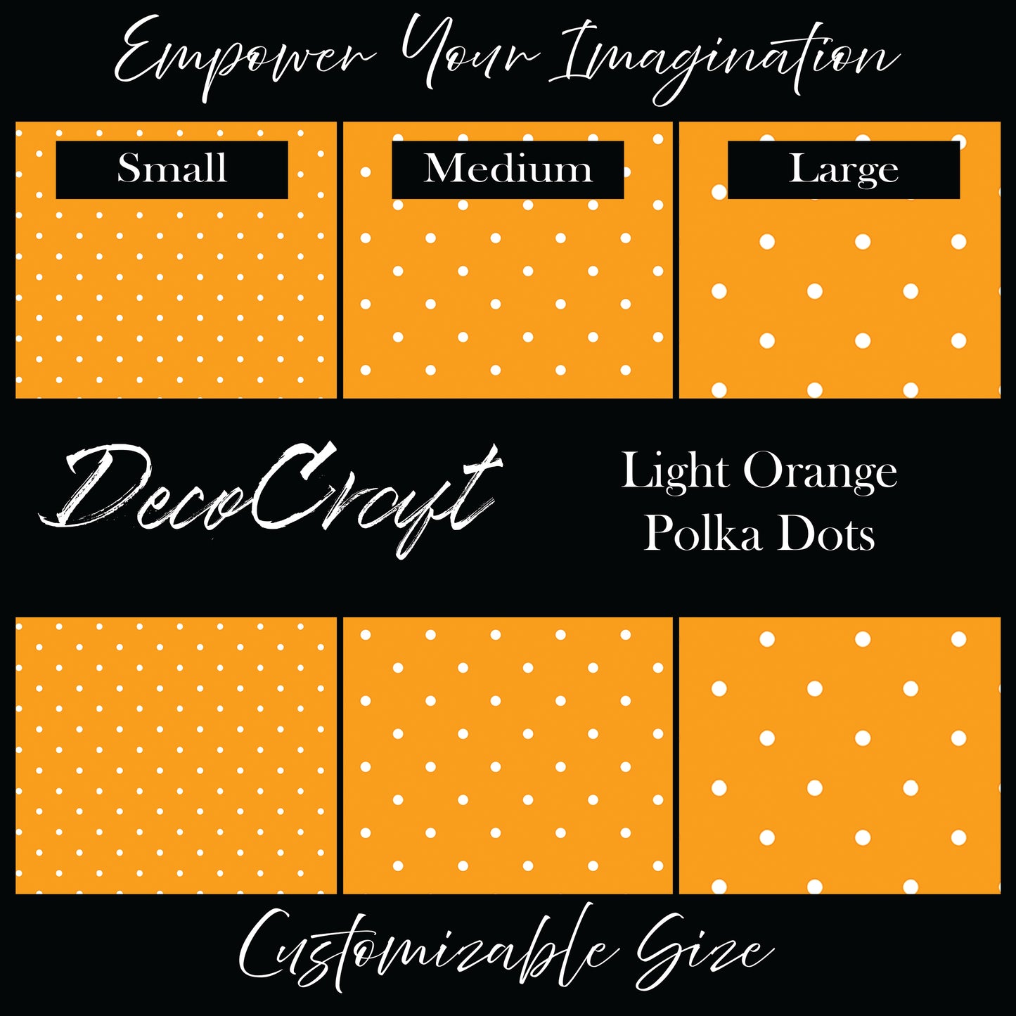 DecoCraft - Polka Dots - Light Orange