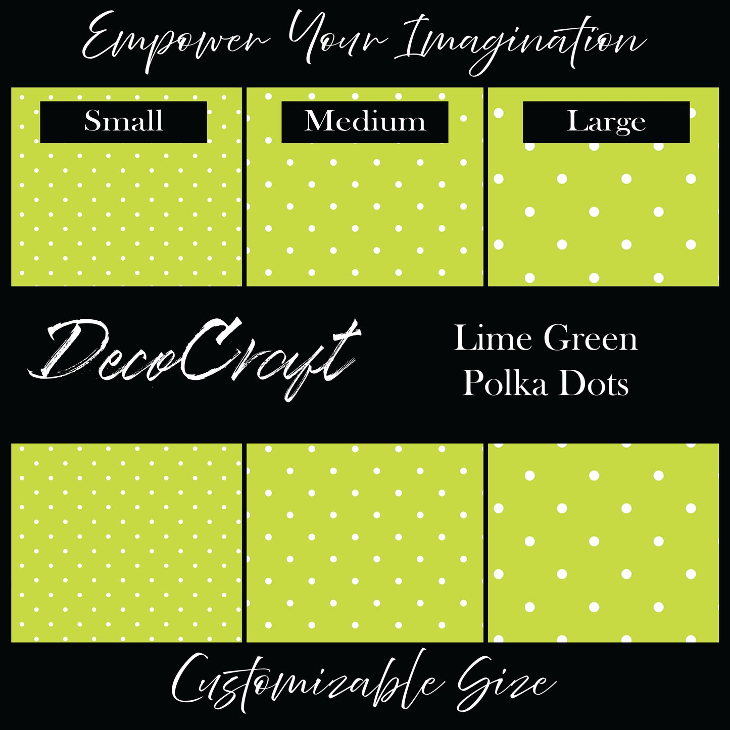 DecoCraft - Polka Dots - Lime Green