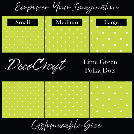 DecoCraft - Polka Dots - Lime Green