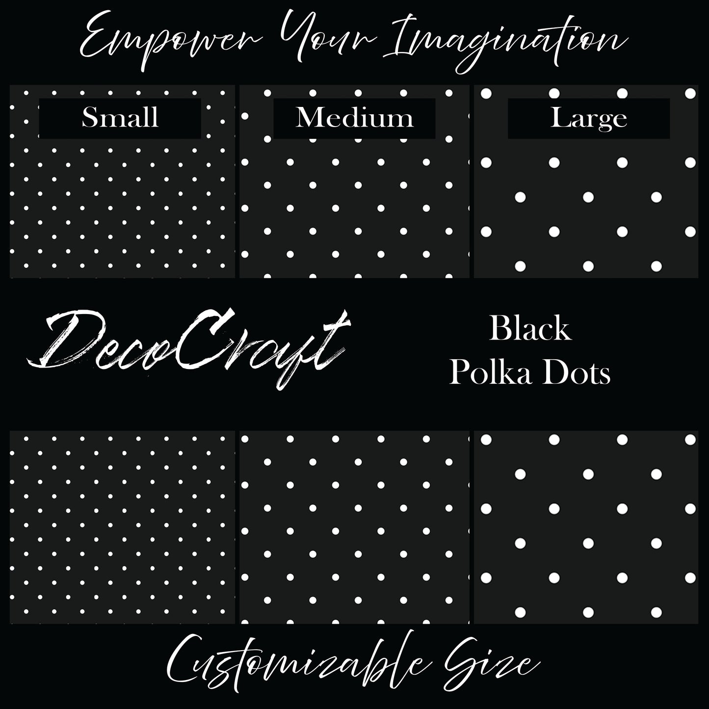 DecoCraft - Polka Dots - Black