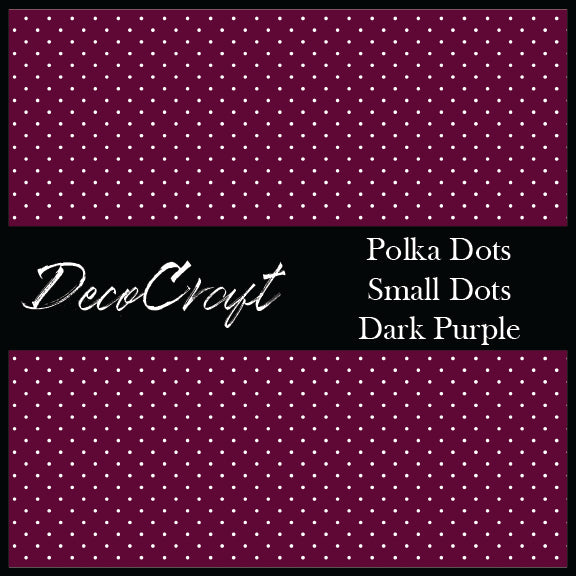 DecoCraft - Polka Dot - Dark Purple Small Dot